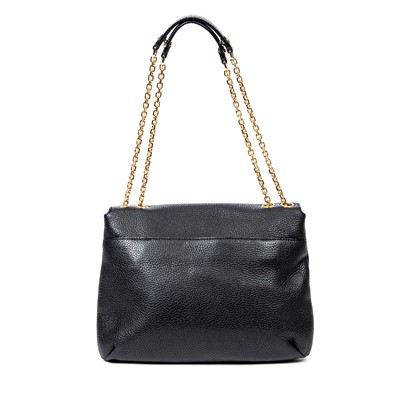 Lot 319 - MCM Black Leather Flap Bag