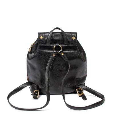 Lot 318 - MCM Black Leather Backpack