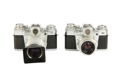 Lot 169 - A Pair of Zeiss Ikon Contarex Bullseye SLR Cameras