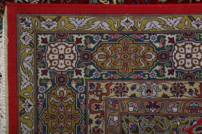 Lot 40 - A PAIR OF VERY FINE PART SILK TABRIZ RUGS, NORTH-WEST PERSIA