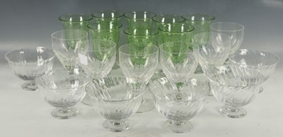 Lot 264 - A set of six glasses, footed, bowls, a pair of...