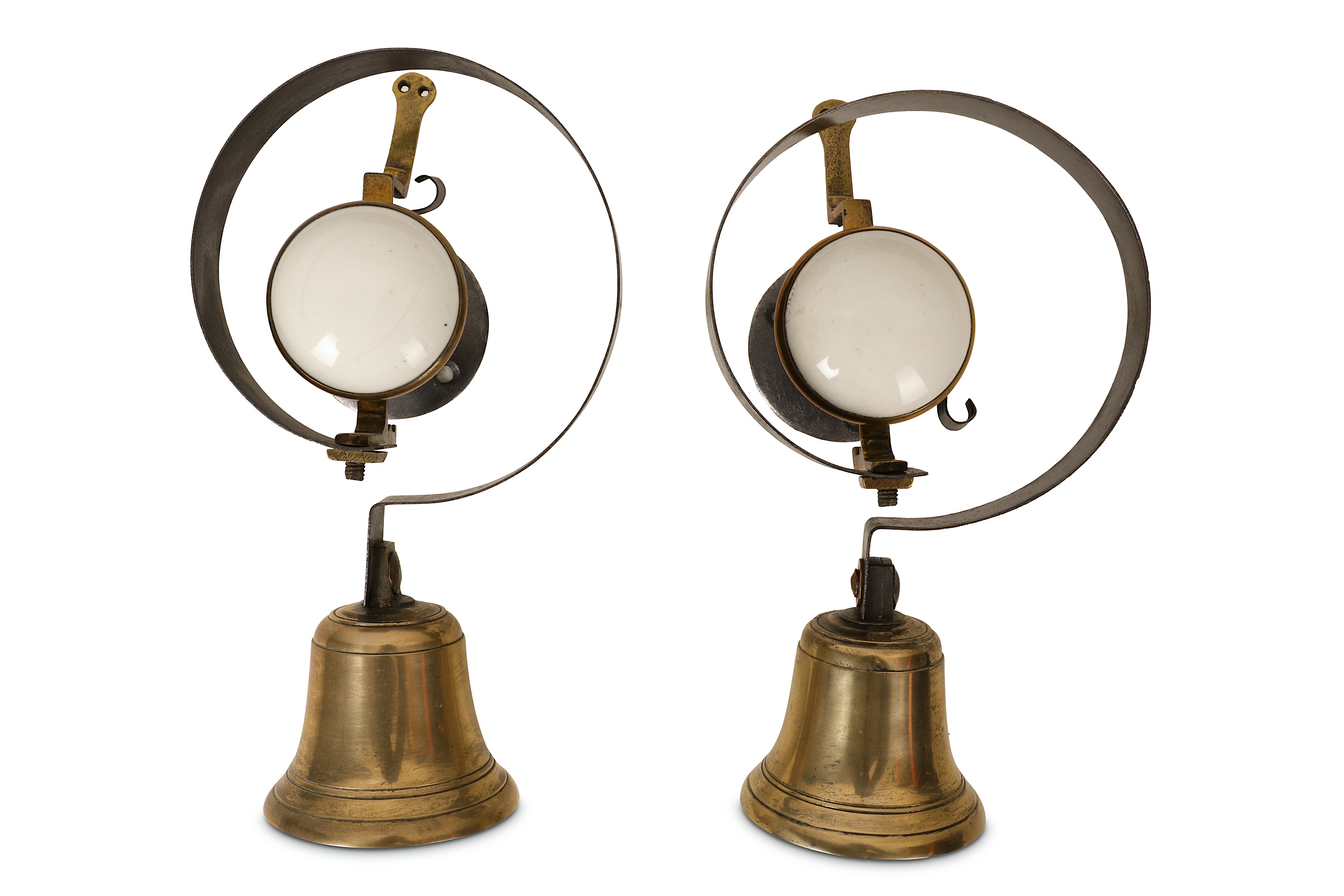 Lot 173 A PAIR OF LATE 19TH CENTURY SERVANT'S BELLS