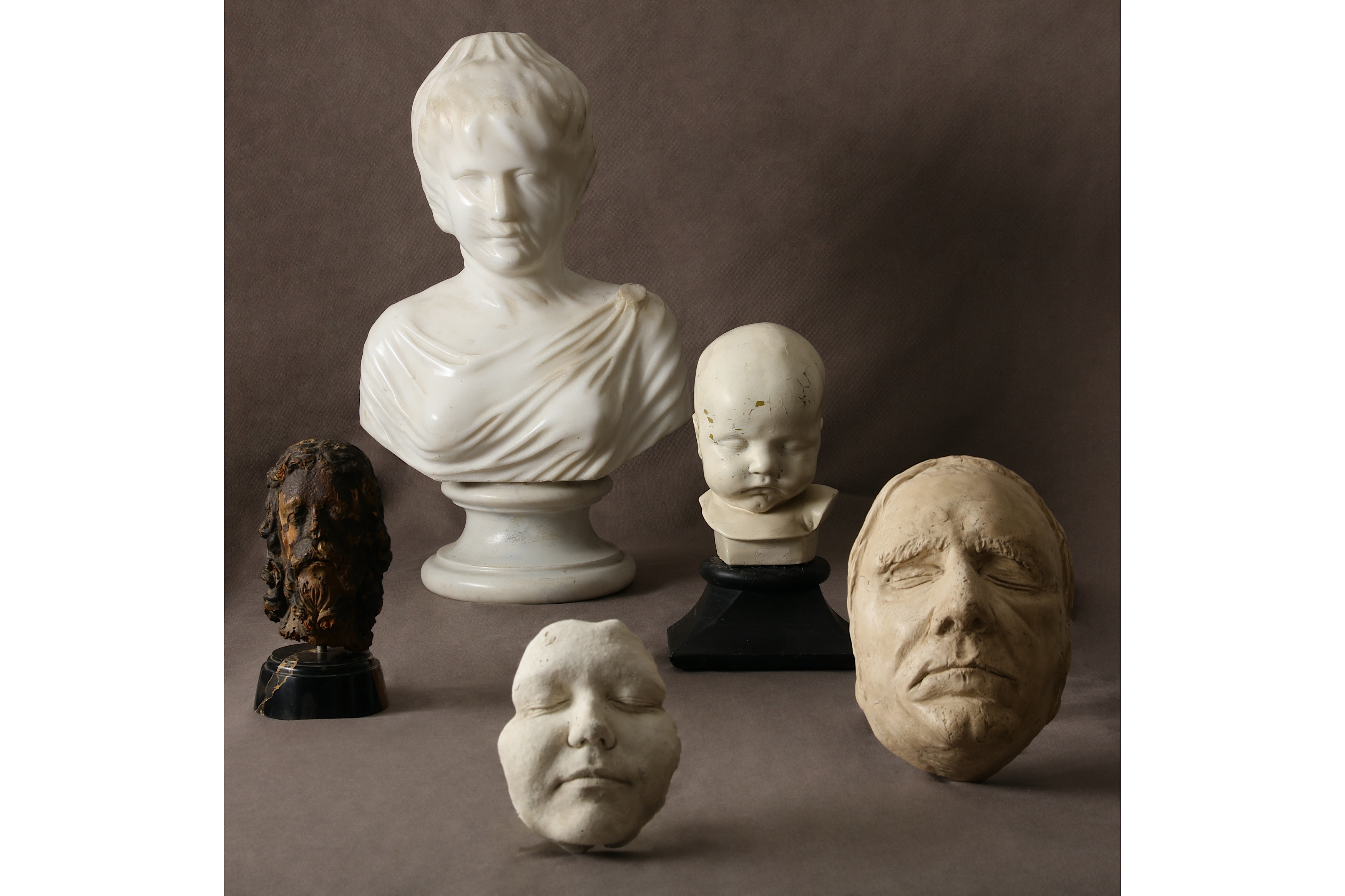 Lot 20 A SCOTTISH 19TH CENTURY DEATH MASK OF A WOMAN