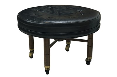 Lot 4 - An American leather stool, 1950s
