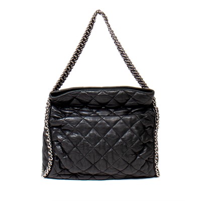 Lot 34 - Chanel Black Quilted Leather Shoulder