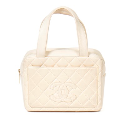 Lot 30 - Chanel Cream Quilted Mini Top Handle