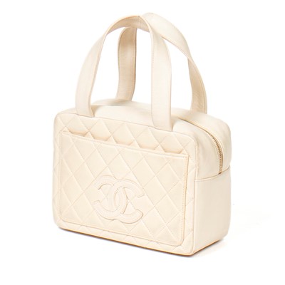 Lot 114 - Chanel Cream Quilted Mini Top Handle Bag