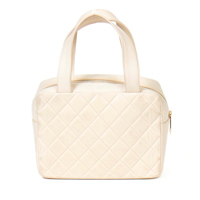 Lot 114 - Chanel Cream Quilted Mini Top Handle Bag