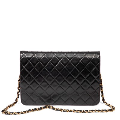 Lot 290 - Chanel Vintage Black Flap Bag