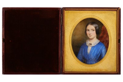 Lot 336 - TWO 19TH CENTURY OVAL
PORTRAIT MINIATURES