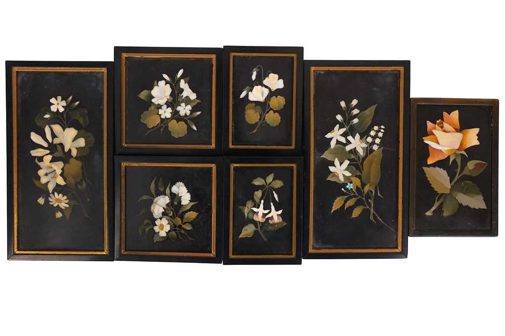 Lot 241 - 19th Century Italian pietra dura plaques
