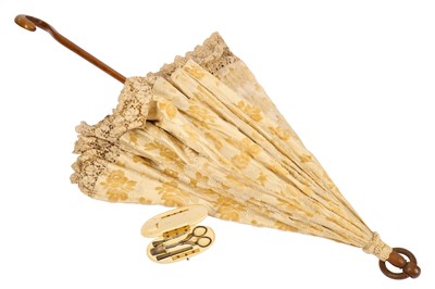 Lot 237 - A 19th/20th Century Parasol and an Ivory Necessaire