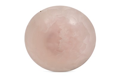 Lot 54 - A LARGE AND IMPRESSIVE CARVED PINK MANGANO CALCITE BOWL
