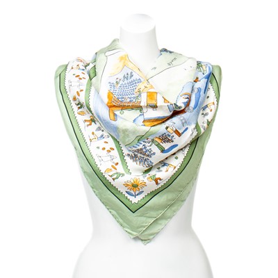 hermes retour a la terre scarf