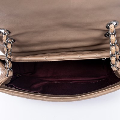 Lot 116 - Chanel Beige Full Flap Logo Shoulder Bag