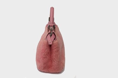 Lot 48 - Fendi Pink Shearling Mini Peekaboo Bag