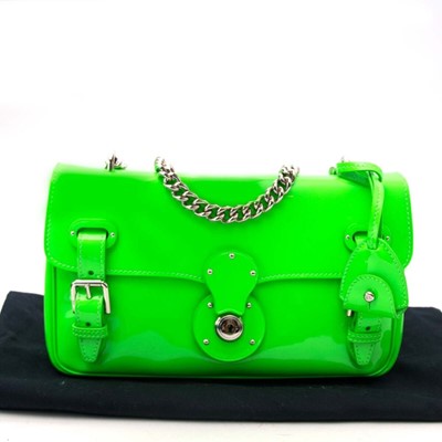 Lot 262 - Ralph Lauren Neon Green Ricky Chain Bag