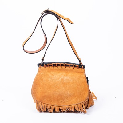 Lot 101 - Gucci Orange Nouveau Fringe Bag