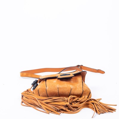 Lot 101 - Gucci Orange Nouveau Fringe Bag