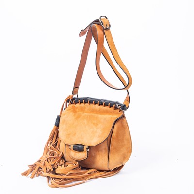 Lot 101 - Gucci Orange Nouveau Fringe Bag