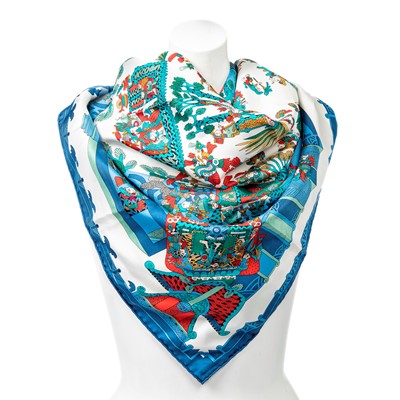 Lot 230 - Hermes 'Astres et Soleils' Silk Scarf
