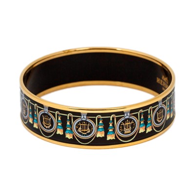 Lot 309 - Hermes Black Enamel Bangle