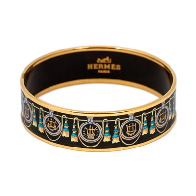 Lot 309 - Hermes Black Enamel Bangle