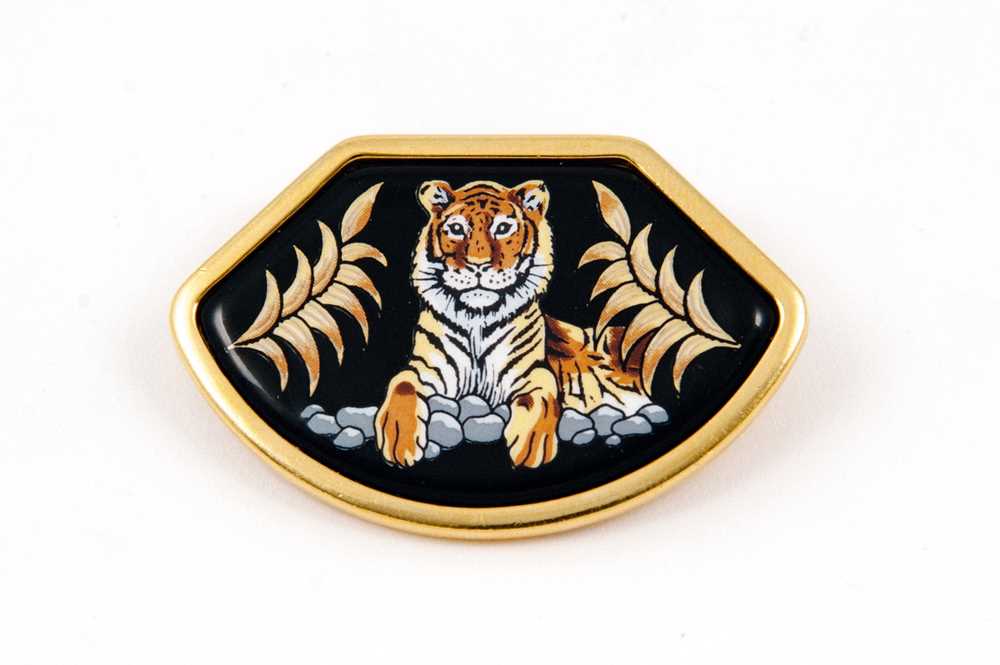 Lot 305 - Hermes Enamel Tiger Brooch