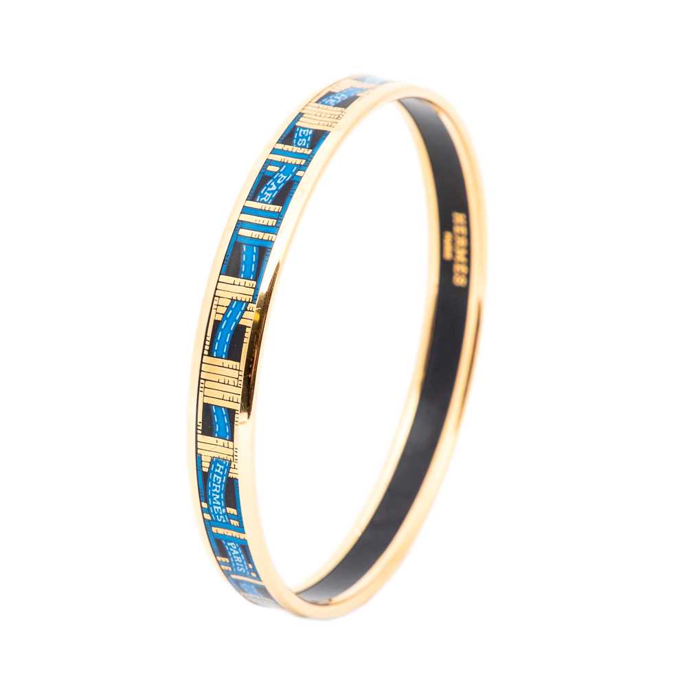 Lot 235 - Hermes Blue Enamel Bangle