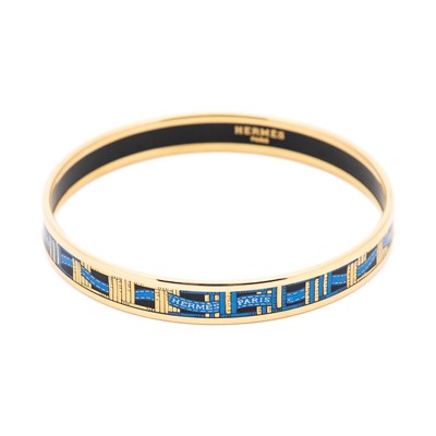 Lot 235 - Hermes Blue Enamel Bangle