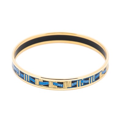 Lot 235 - Hermes Blue Enamel Bangle