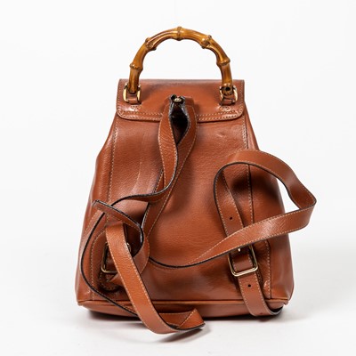 Lot 61 - Gucci Tan Leather Bamboo Mini Backpack