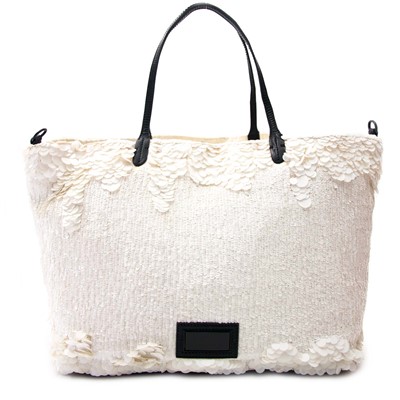 Lot 274 - Valentino Garavani White Sequinned Tote