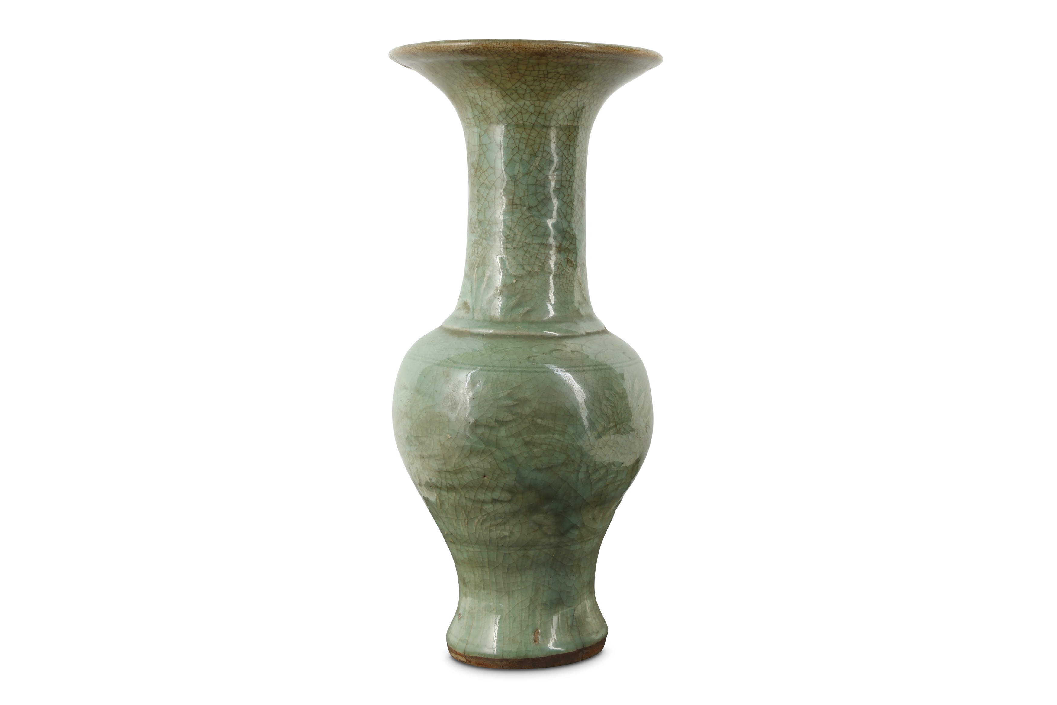 Lot 293 A Chinese Longquan Celadon Yen Yen Vase