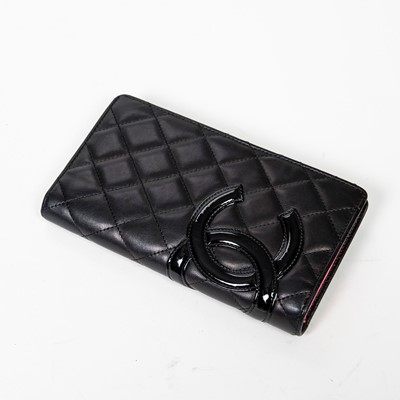 Lot 360 - Chanel Black Quilted Ligne Cambon Long Wallet