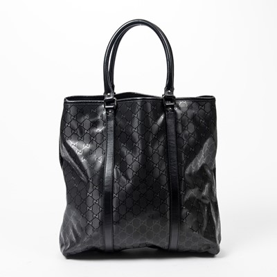 Lot 368 - Gucci Black Guccissima Imprime Tall Tote