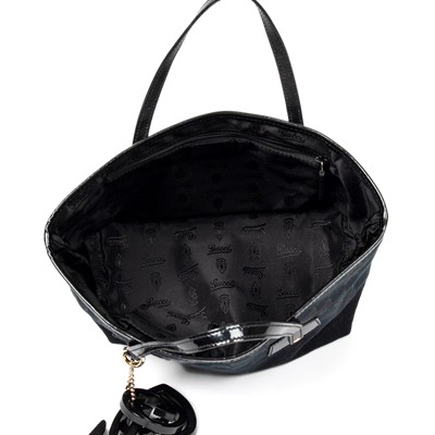 Lot 367 - Gucci Black Monogram Canvas Jolie Mini Bag