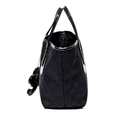 Lot 367 - Gucci Black Monogram Canvas Jolie Mini Bag