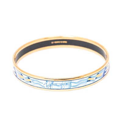 Lot 236 - Hermes Blue Enamel Bangle