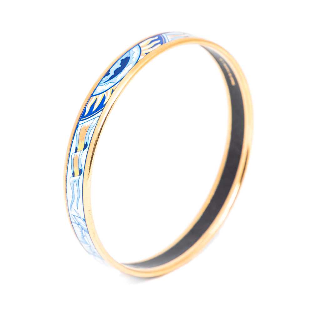 Lot 236 - Hermes Blue Enamel Bangle