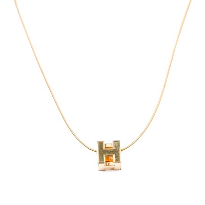 Lot 316 - Hermes Cage d'H Cube Necklace