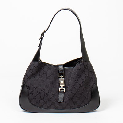 Lot 369 - Guccii Black Monogram Jackie O Bag