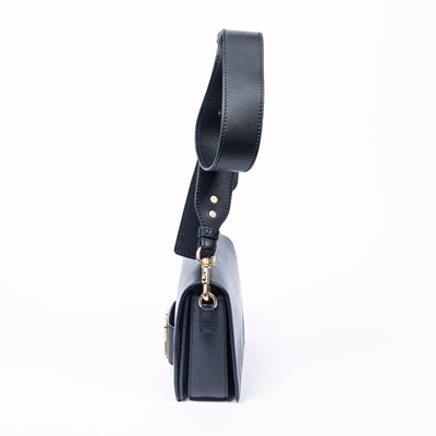 Lot 292 - Christian Dior Black Logo Flap Bag