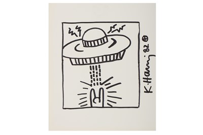 Lot 350 - Keith Haring (American, 1958-1990), 'Untitled (Man With UFO)'