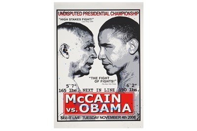 Lot 244 - Mr Brainwash (French, b.1966), 'Obama vs McCain'