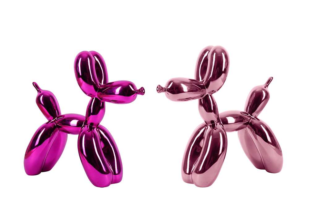 Lot 347 - After Jeff Koons, 'Balloon Dogs (Pink and Rose)