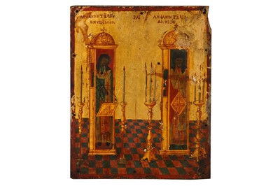 Lot 187 - A 19th century Greek Orthodox Saints icon