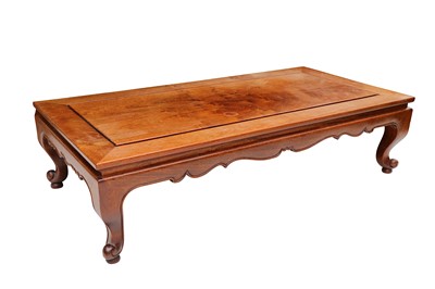 Lot 327 - A late 20th Century Chinese hardwood low table