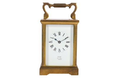 Lot 221 - An early 20th Century brass carriage clock