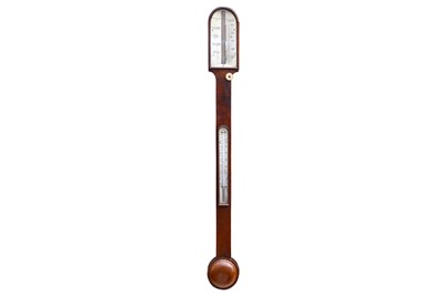 Lot 236 - An early 19th Century mahogany stick barometer, by Joseph Somalvico & Co